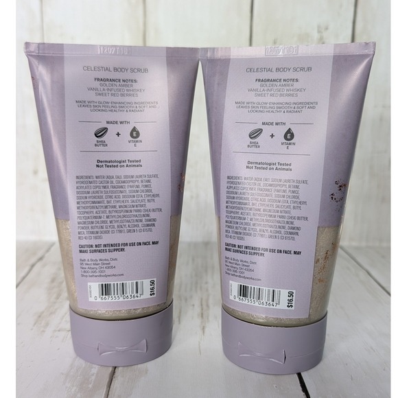 Bath & Body Works Sweet Whiskey Celestial Body Scrub 8oz Set of 2 NEW - Picture 2 of 3